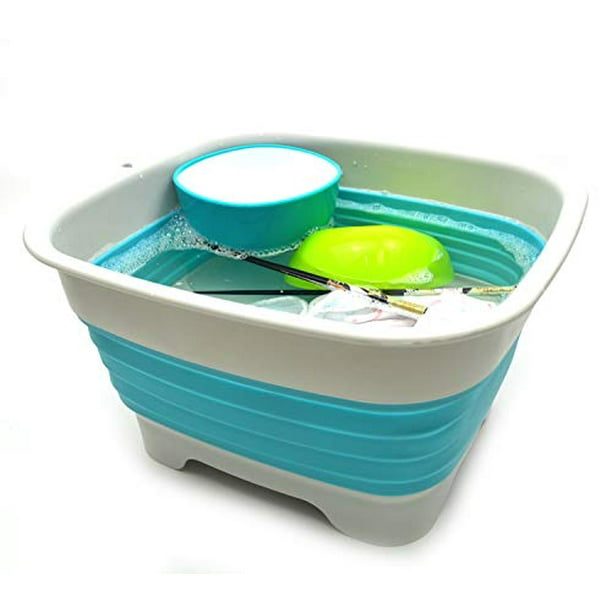 Foldable Collapsible Washing Up Bowl 10L Bucket Dishwashing Tray Camping Kitchen Foldable Collapsible Washing Up Bowl 10L Bucket Dishwashing Tray Camping Kitchen